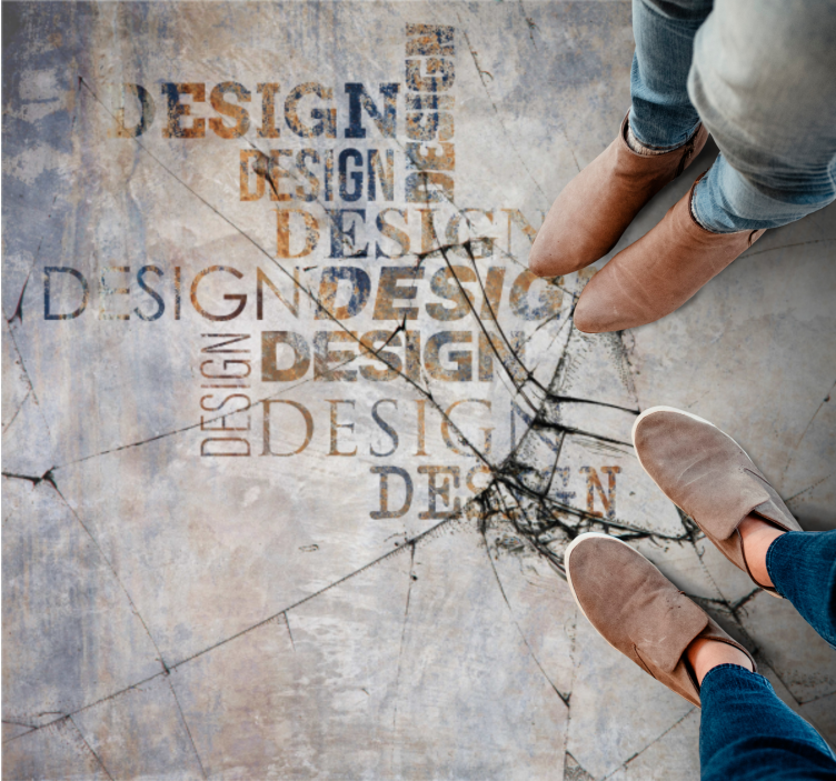 Gammel industribetong med tekster vinyl teppe moderne - Tenstickers