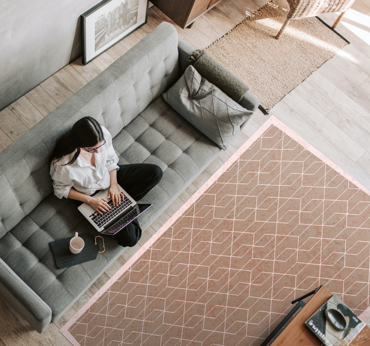 Geometrisk enkelhet vinyl teppe geometrisk - Tenstickers