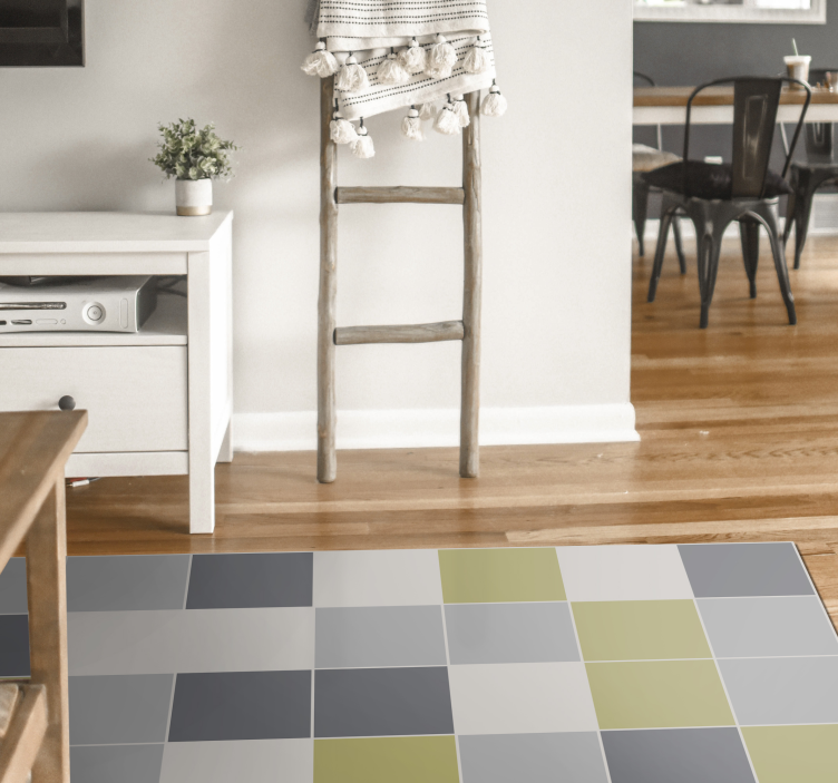 Geometrisk flisdesign vinyl teppe hydraulisk - Tenstickers