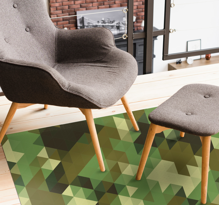 Geometrisk kamuflasje vinyl teppe geometrisk - Tenstickers