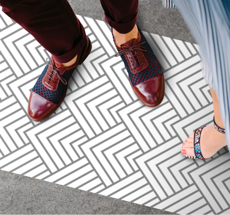 Geometrisk labyrint geometriske vinyl teppe - Tenstickers