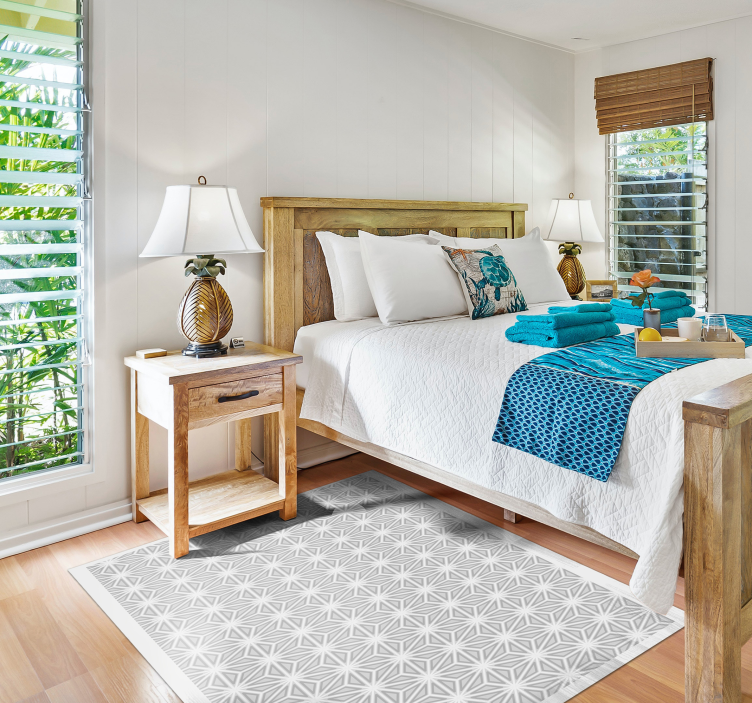 Geometrisk mønster aksent vinyl teppe geometrisk - Tenstickers