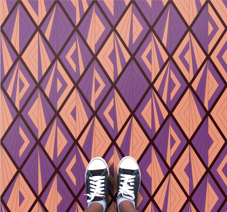 Geometrisk mønster harmoni geometriske vinyl teppe - Tenstickers