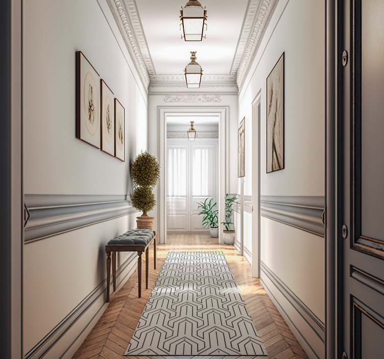 Geometrisk mønster geometriske vinyl teppe - Tenstickers