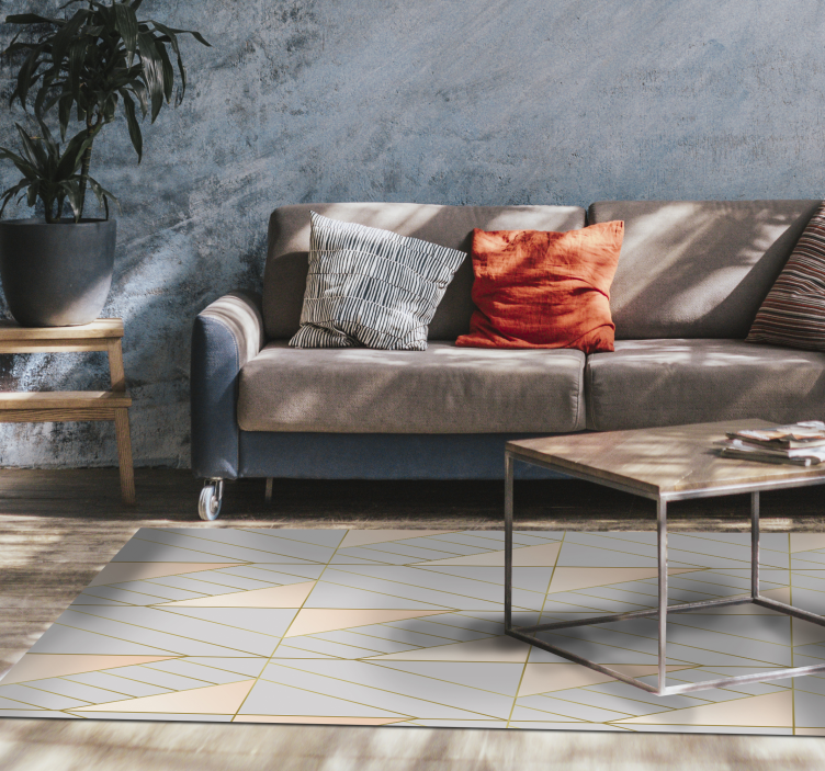 Geometrisk mønstret vinyl teppe - Tenstickers