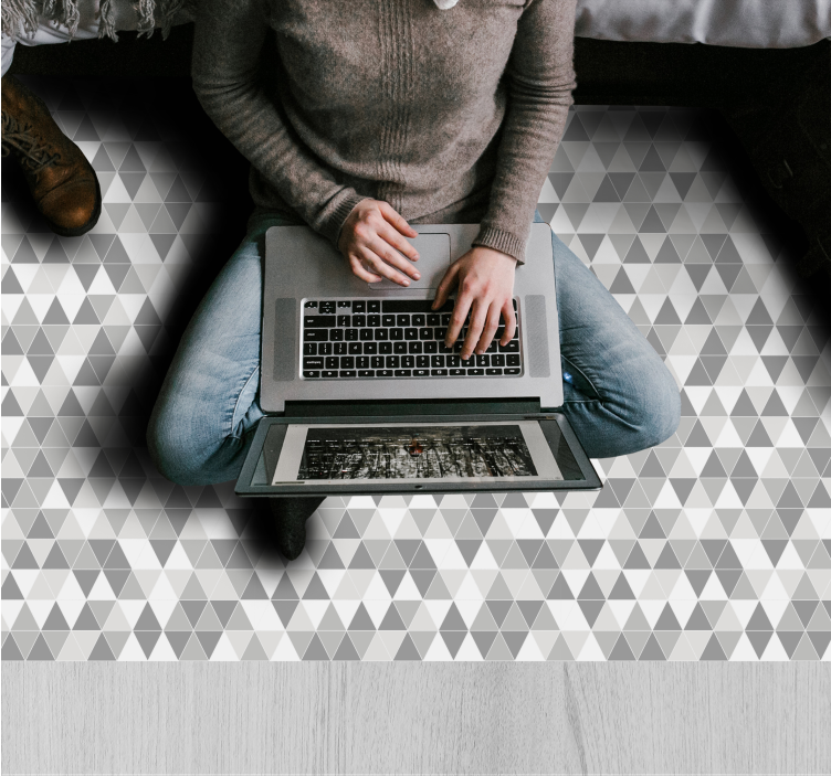 Geometrisk trekantet mønster geometriske vinyl teppe - Tenstickers