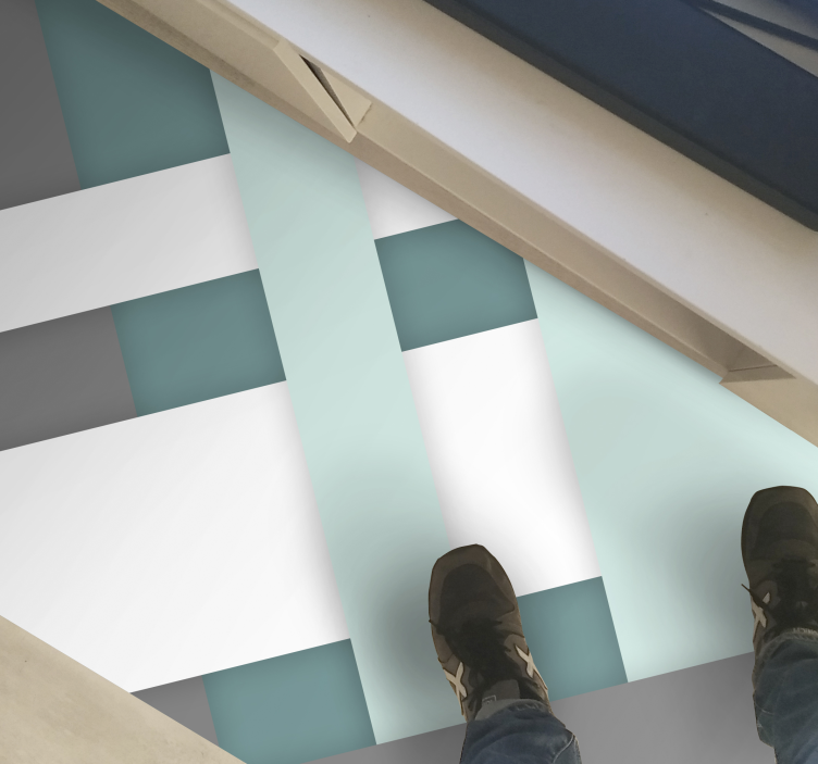 Geometriske 3d figurer vintage vinyl teppe - Tenstickers