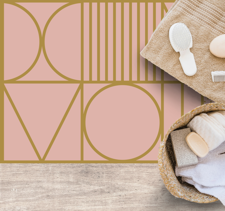 Geometriske figurer vinyl teppe minimalistisk - Tenstickers