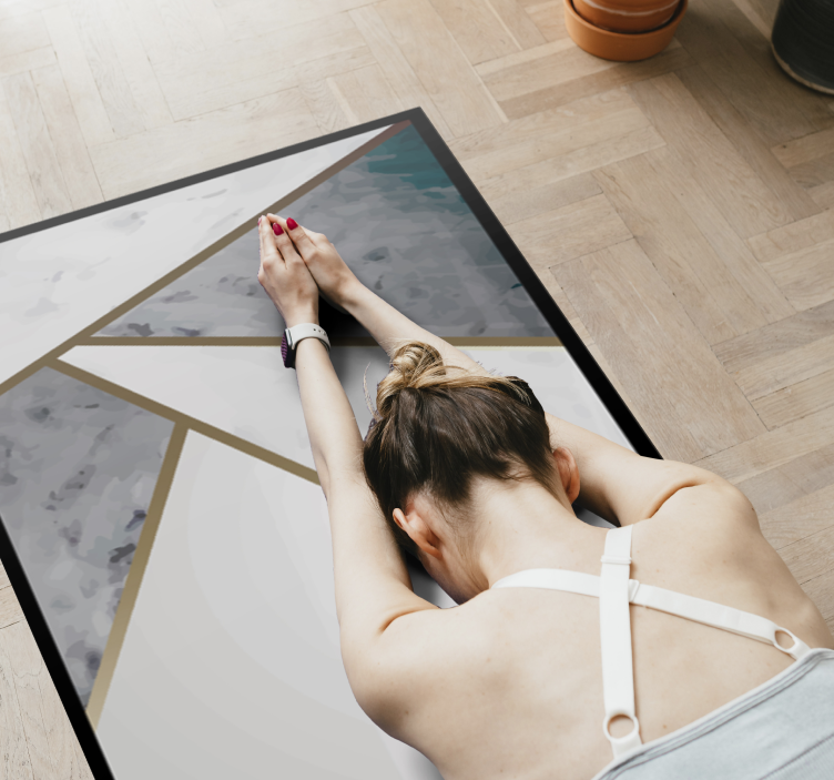 Geometriske marmoraksenter vinyl teppe tekstur - Tenstickers