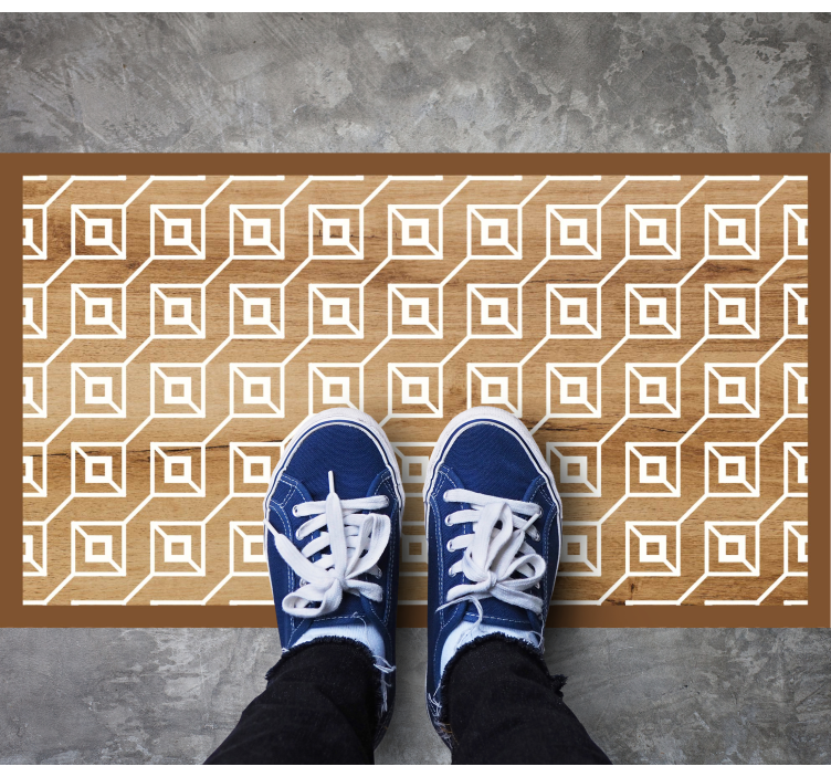 Geometriske motiver vinyl teppe tre - Tenstickers