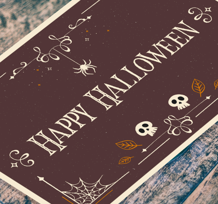 Happy halloween med motiver vinylteppe - Tenstickers