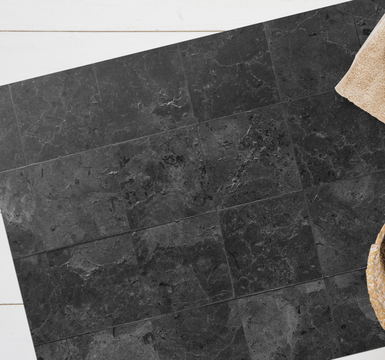 Grå fliser tekstur moderne vinyl teppe - Tenstickers