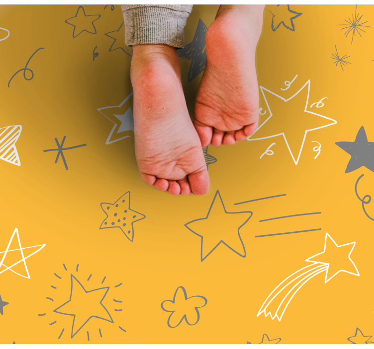 Grå stjerneskudd badegulv - Tenstickers