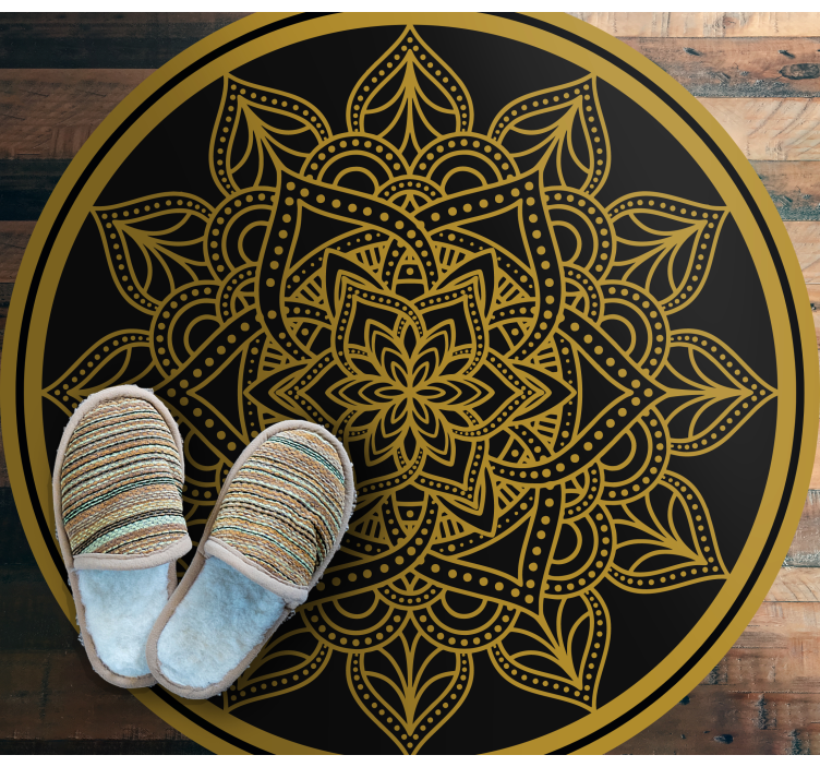 Grasiøst element vinyl teppe mandala - Tenstickers
