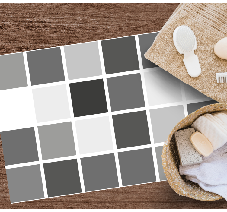 Gråtoner fliser fliseteppe - Tenstickers