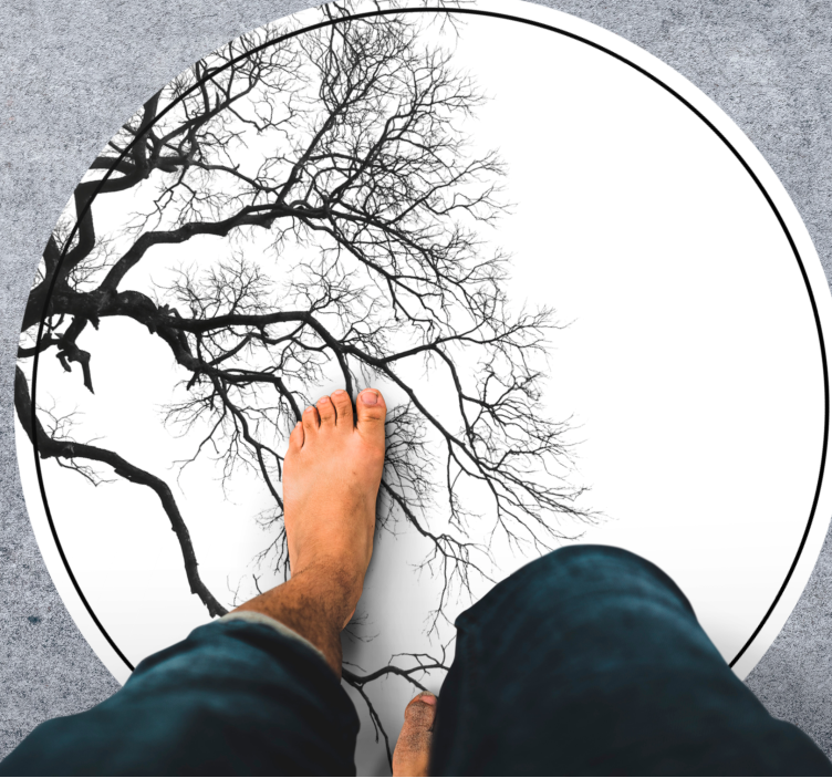 Gren silhuett kunst vinyl teppe natur - Tenstickers