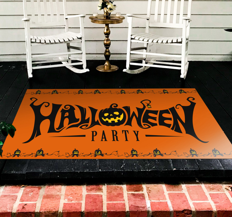 Halloween festlighet dekor Halloween vinyl teppe - Tenstickers