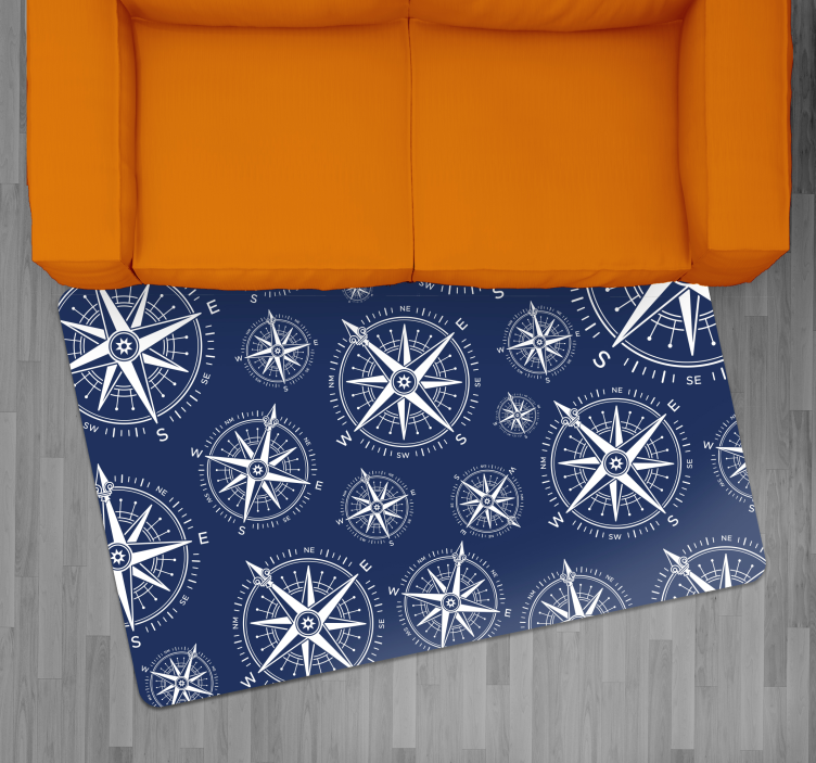 Hav nord vest sør øst moderne teppe - Tenstickers