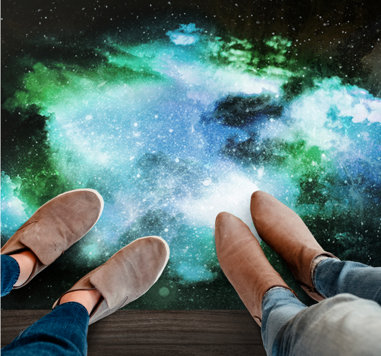 Himmelsk oppdagelse vinyl teppe stjerner - Tenstickers