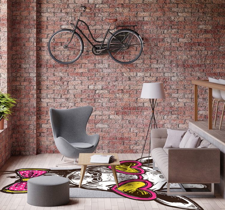 Originalt hipstergiraff vinylteppe - Tenstickers