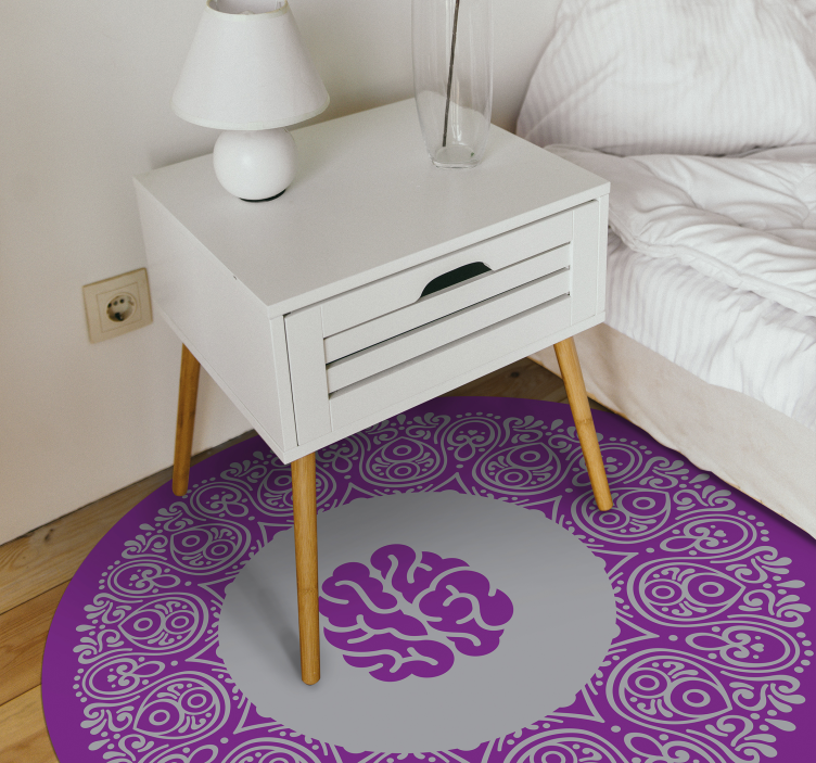 Hjerne mandala vinylteppe - Tenstickers