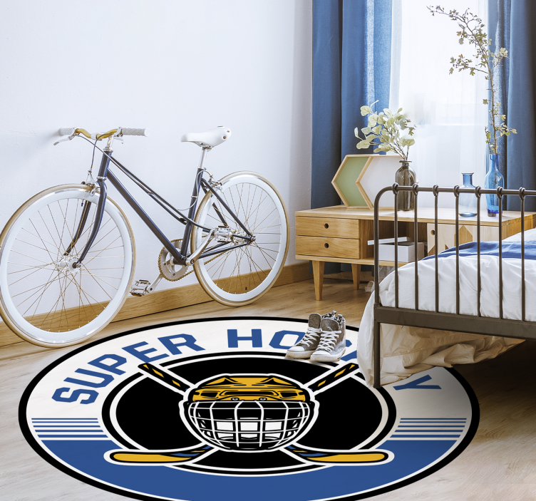 Hockey emblem vinyl teppe spill - Tenstickers