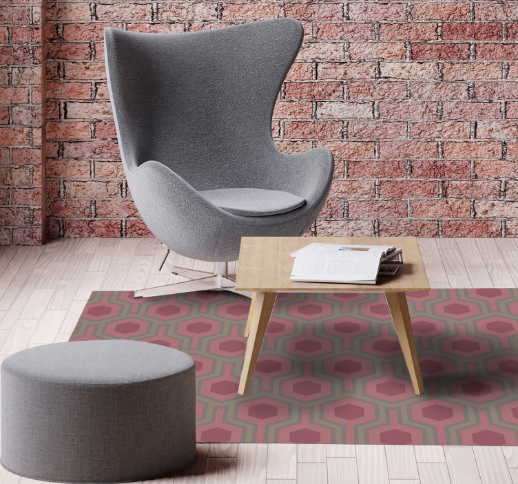 Honeycomb-konfigurasjon vinyl teppe geometrisk - Tenstickers