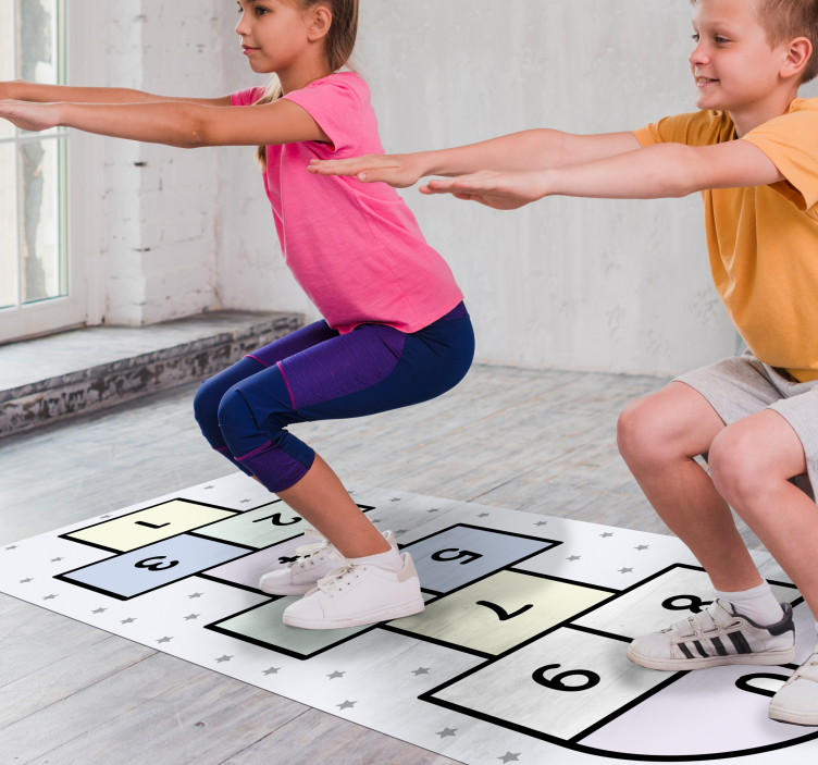 Hopscotch nordisk stil spillematte - Tenstickers
