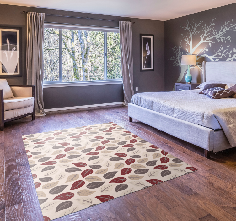 Høstblad mønster blomsterteppe - Tenstickers