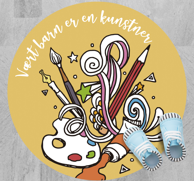 Hvert barn er et kunstnerisk vinyl teppe - Tenstickers