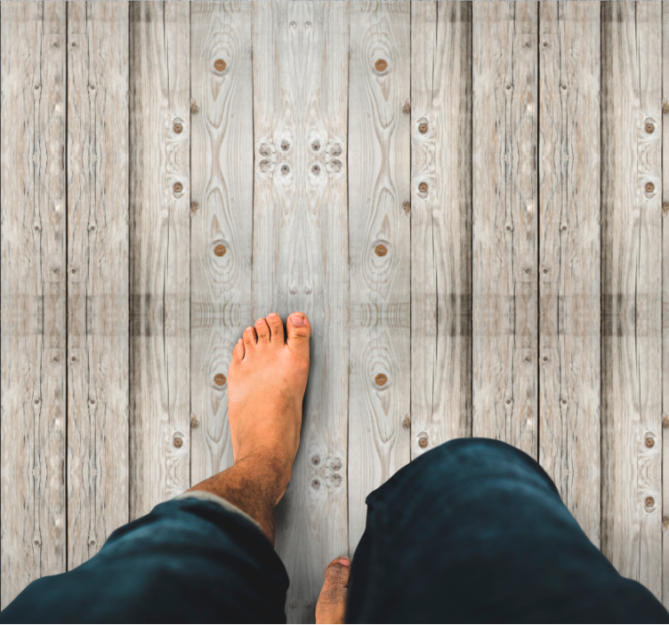 Hvit furutreeffekt vinyl teppe tre - Tenstickers