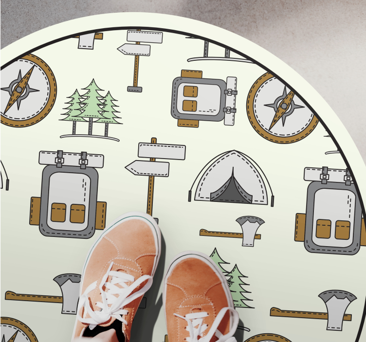 Idé til campingekspedisjon vinyl teppe veier - Tenstickers