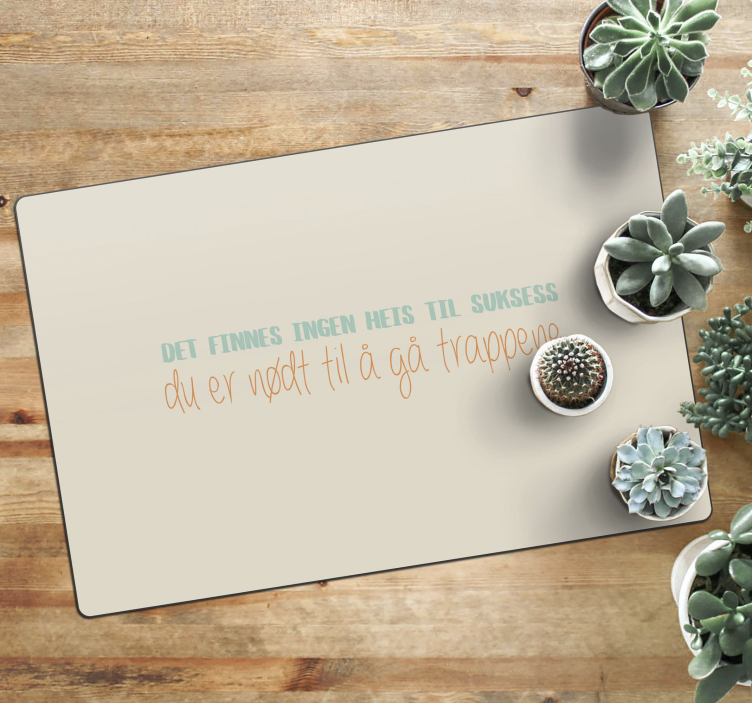 Ingen enkel vei til suksess sitat vinyl teppe - Tenstickers