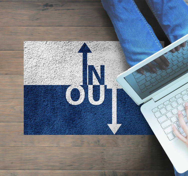 Inn og ut tilpasset vinylteppe - Tenstickers