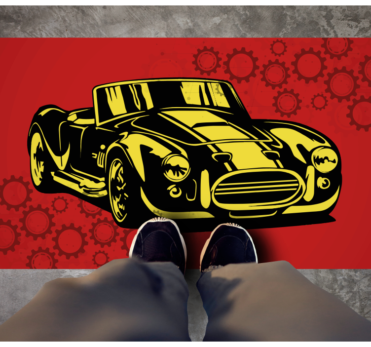 Inspirerende muskelbil stue vinyl teppe - Tenstickers