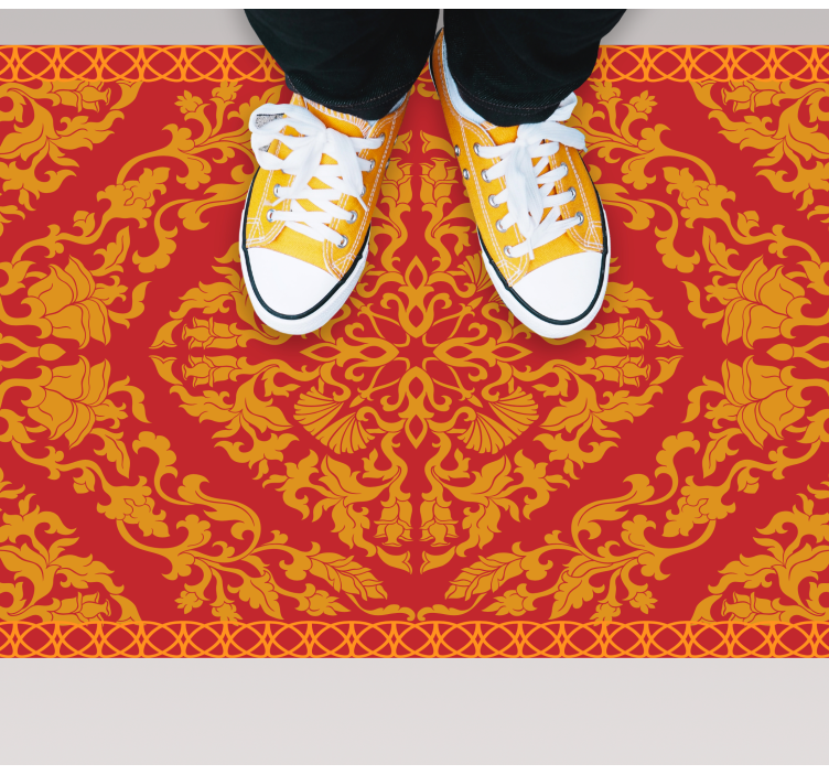 Intrikat blomsterelement vinyl teppe mandala - Tenstickers