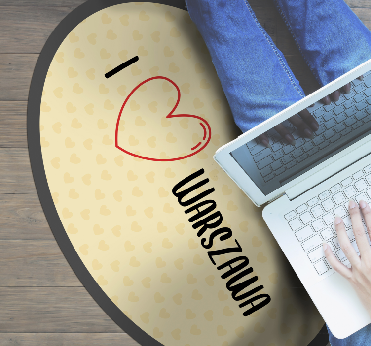 Jeg elsker byens tilpassede vinyl teppe - Tenstickers