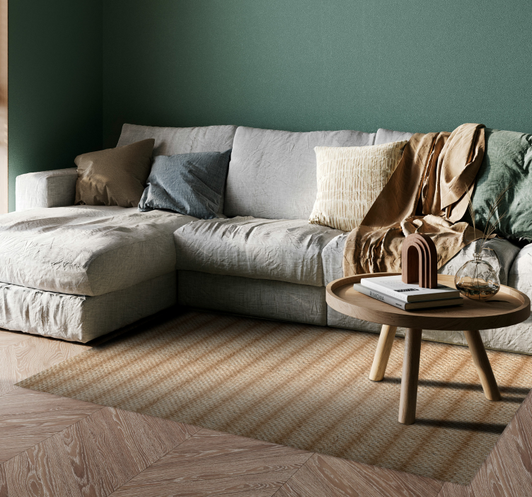 Jute tekstur vinyl teppe - Tenstickers