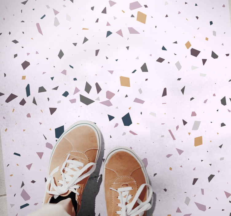 Klassisk rosa terrazzo tekstur vinyl teppe - Tenstickers