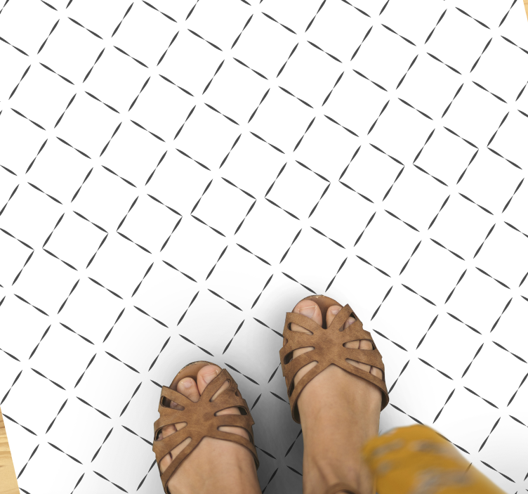 Kontinuerlig linjemønster vinyl teppe geometrisk - Tenstickers