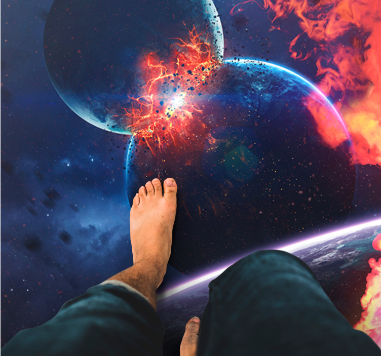 Kosmisk galakseeventyr vinyl teppe stjerner - Tenstickers