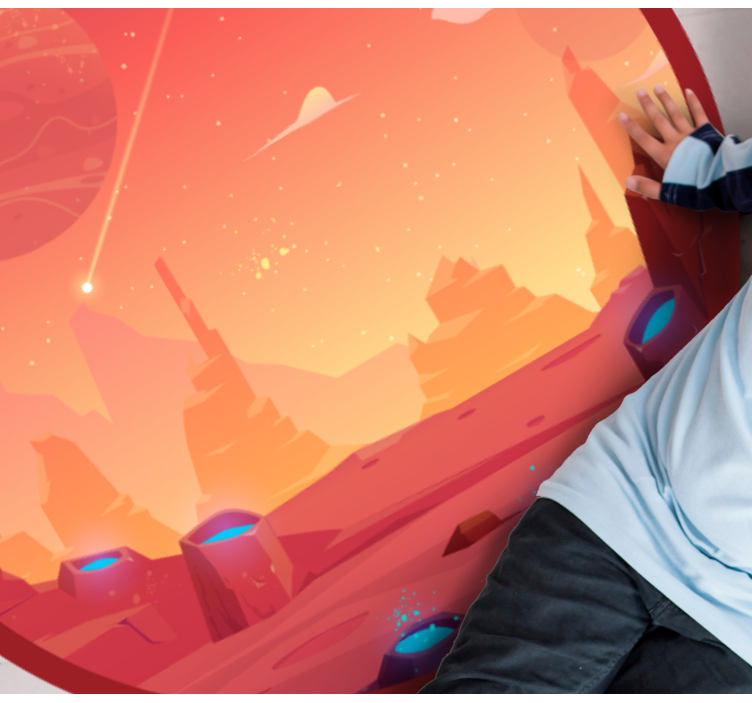 Kosmisk ørkenscene vinyl teppe stjerner - Tenstickers