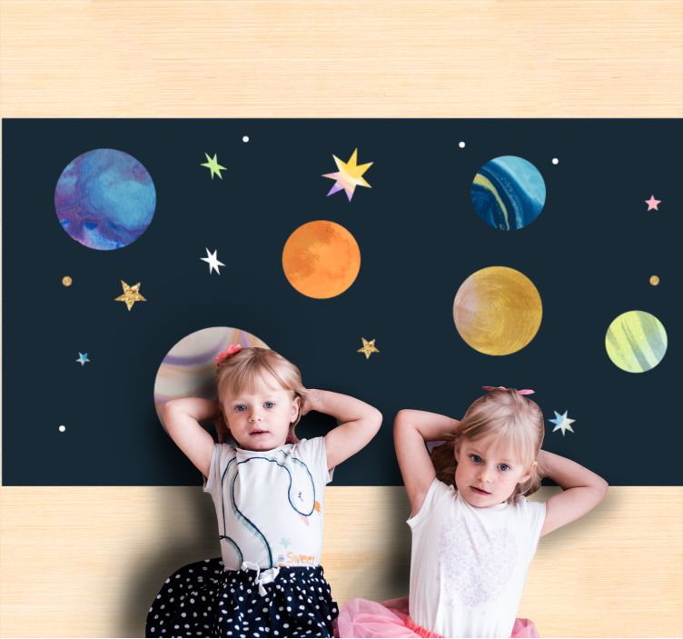 Kosmisk rom stjerne vinylteppe - Tenstickers
