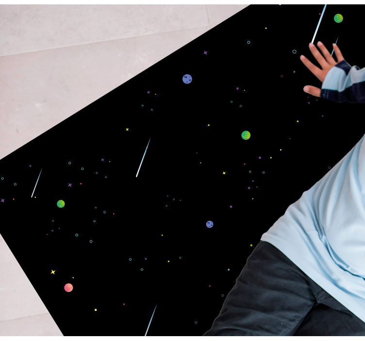 Kosmisk stjernehimmel vinyl teppe stjerner - Tenstickers