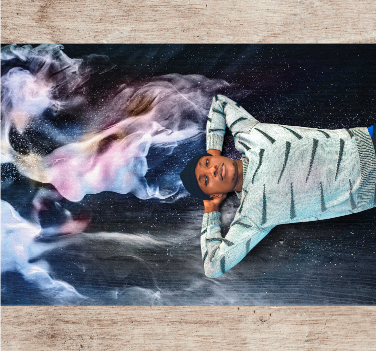 Kosmiske røykvirvler vinyl teppe ungdom - Tenstickers