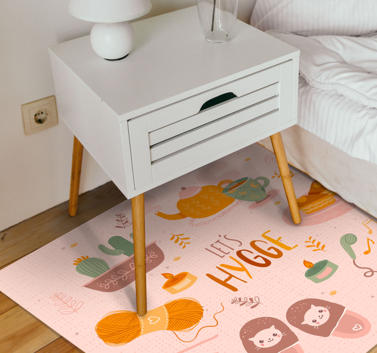 La oss hygge koselig design vinyl teppe ungdom - Tenstickers