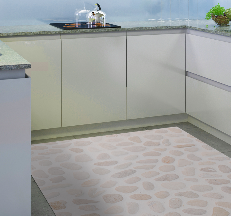 Lett stein kjøkken vinylteppe - Tenstickers