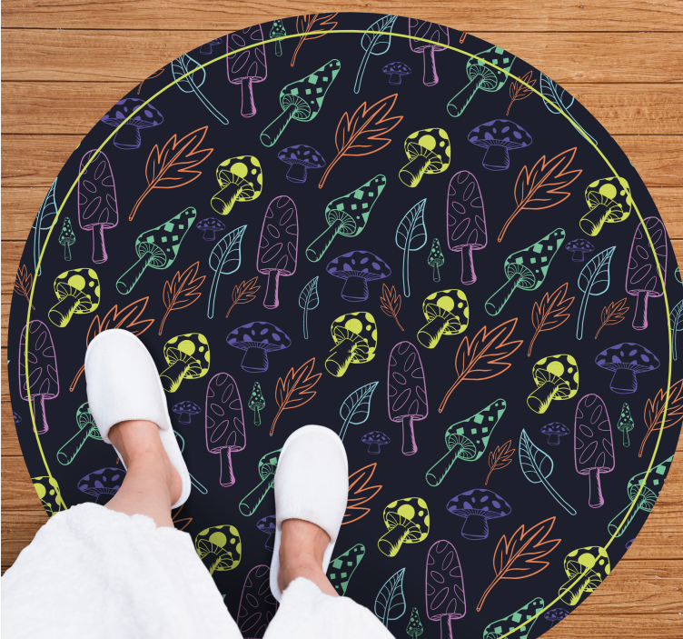 Levende fargesopp vinyl teppe blomster og planter - Tenstickers