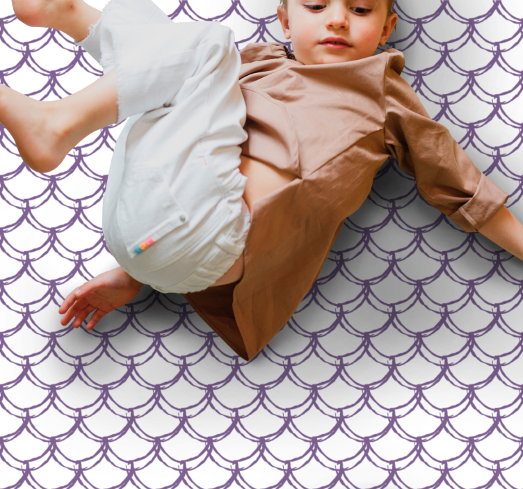 Lilla kamskjellmønster vinyl teppe spill - Tenstickers