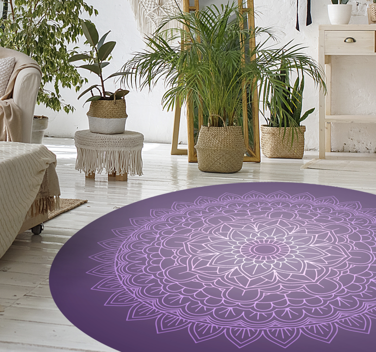 Lilla mandala vinylteppe - Tenstickers